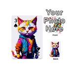 Wild cat Playing Cards 54 Designs (Mini) Front - Spade3