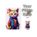 Wild cat Playing Cards 54 Designs (Mini) Front - Diamond2