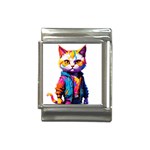 Wild cat Italian Charm (13mm) Front