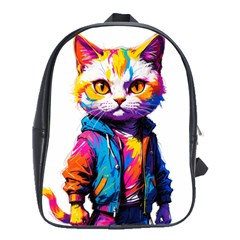 Wild Cat School Bag (large) by Sosodesigns19