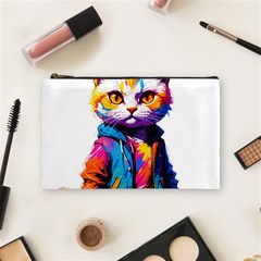 Wild Cat Cosmetic Bag (medium) by Sosodesigns19