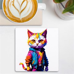 Wild Cat Uv Print Square Tile Coaster  by Sosodesigns19