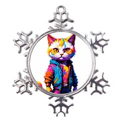 Wild Cat Metal Large Snowflake Ornament by Sosodesigns19