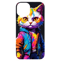 Wild Cat Iphone 14 Black Uv Print Case