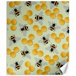 Bees Pattern Honey Bee Bug Honeycomb Honey Beehive Canvas 20  x 24  19.57 x23.15  Canvas - 1