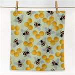 Bees Pattern Honey Bee Bug Honeycomb Honey Beehive Face Towel Front