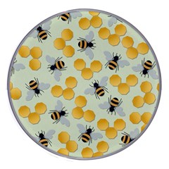 Bees Pattern Honey Bee Bug Honeycomb Honey Beehive Wireless Fast Charger(white) by Bedest