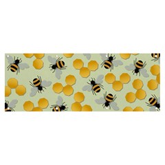 Bees Pattern Honey Bee Bug Honeycomb Honey Beehive Banner And Sign 8  X 3  by Bedest