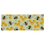 Bees Pattern Honey Bee Bug Honeycomb Honey Beehive Banner and Sign 8  x 3  Front