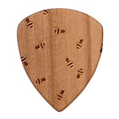 Bees Pattern Honey Bee Bug Honeycomb Honey Beehive Wood Guitar Pick (set Of 10) by Bedest