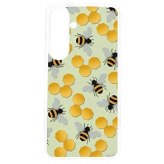 Bees Pattern Honey Bee Bug Honeycomb Honey Beehive Samsung Galaxy S24 6 2 Inch Tpu Uv Case by Bedest