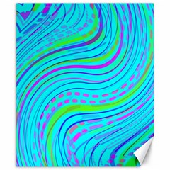 Pattern Swirl Pink Green Aqua Canvas 8  X 10 