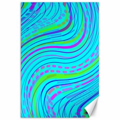 Pattern Swirl Pink Green Aqua Canvas 20  X 30  by Ndabl3x