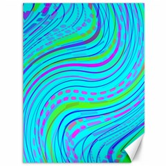 Pattern Swirl Pink Green Aqua Canvas 36  X 48  by Ndabl3x