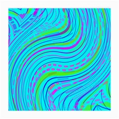 Pattern Swirl Pink Green Aqua Medium Glasses Cloth (2 Sides) by Ndabl3x