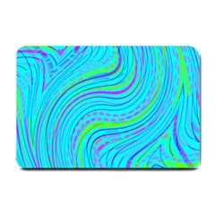 Pattern Swirl Pink Green Aqua Small Doormat by Ndabl3x