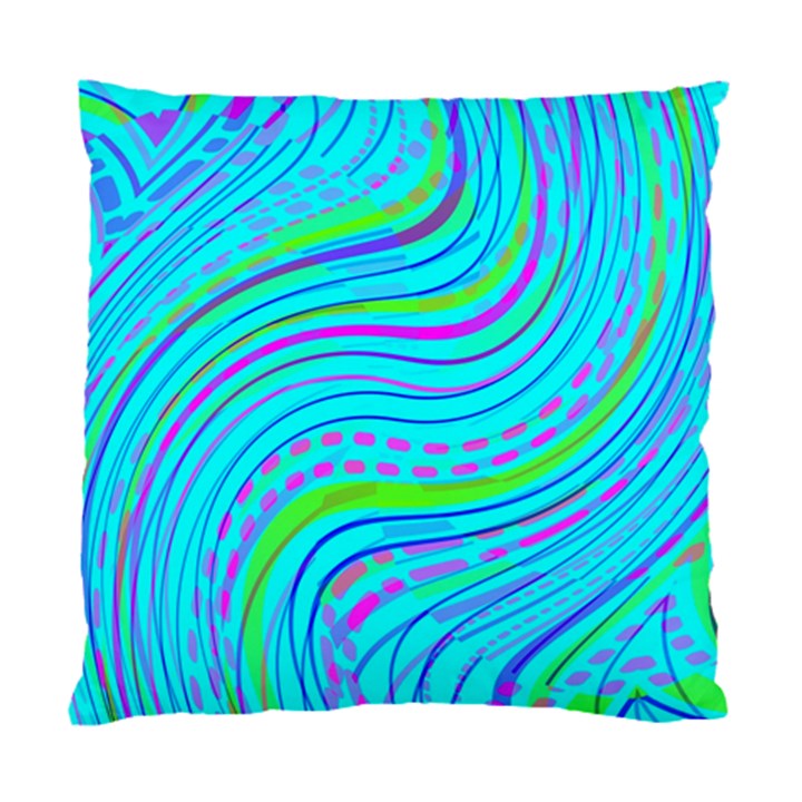 Pattern Swirl Pink Green Aqua Standard Cushion Case (Two Sides)