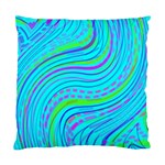 Pattern Swirl Pink Green Aqua Standard Cushion Case (Two Sides) Back