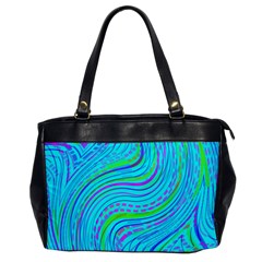 Pattern Swirl Pink Green Aqua Oversize Office Handbag