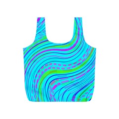 Pattern Swirl Pink Green Aqua Full Print Recycle Bag (s) by Ndabl3x