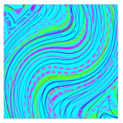 Pattern Swirl Pink Green Aqua Square Satin Scarf (36  X 36 ) by Ndabl3x