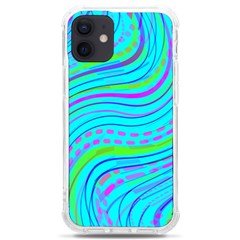 Pattern Swirl Pink Green Aqua Iphone 12 Mini Tpu Uv Print Case	 by Ndabl3x