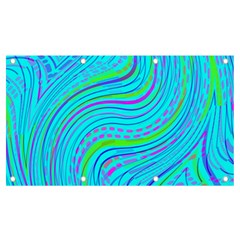 Pattern Swirl Pink Green Aqua Banner And Sign 7  X 4  by Ndabl3x