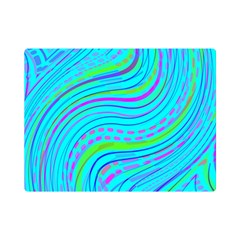 Pattern Swirl Pink Green Aqua Premium Plush Fleece Blanket (mini) by Ndabl3x