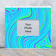 Pattern Swirl Pink Green Aqua White Wall Photo Frame 5  X 7  by Ndabl3x