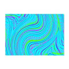 Pattern Swirl Pink Green Aqua Crystal Sticker (a4)