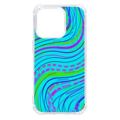 Pattern Swirl Pink Green Aqua Iphone 14 Pro Tpu Uv Print Case by Ndabl3x