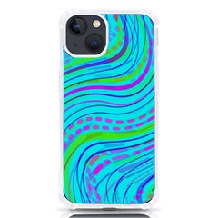 Pattern Swirl Pink Green Aqua Iphone 13 Tpu Uv Print Case by Ndabl3x