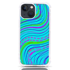 Pattern Swirl Pink Green Aqua Iphone 13 Mini Tpu Uv Print Case by Ndabl3x