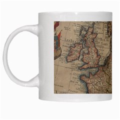 Old Vintage Classic Map Of Europe White Mug by Paksenen