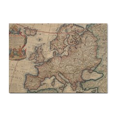 Old Vintage Classic Map Of Europe Sticker A4 (100 Pack) by Paksenen