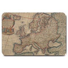 Old Vintage Classic Map Of Europe Large Doormat by Paksenen