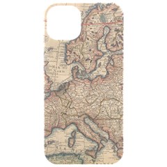 Old Vintage Classic Map Of Europe Iphone 15 Pro Black Uv Print Pc Hardshell Case by Paksenen