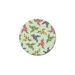 Berries Flowers Pattern Print Golf Ball Marker by Maspions