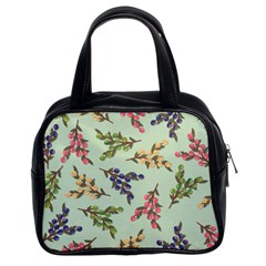 Berries Flowers Pattern Print Classic Handbag (two Sides)