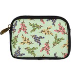 Berries Flowers Pattern Print Digital Camera Leather Case Front