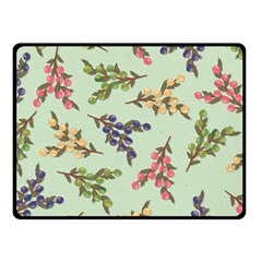 Berries Flowers Pattern Print Fleece Blanket (small)