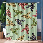 Berries Flowers Pattern Print Shower Curtain 60  x 72  (Medium)  60 x72  Curtain