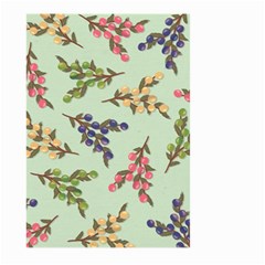 Berries Flowers Pattern Print Large Garden Flag (two Sides)