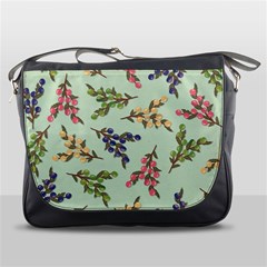 Berries Flowers Pattern Print Messenger Bag