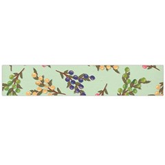 Berries Flowers Pattern Print Large Premium Plush Fleece Scarf 