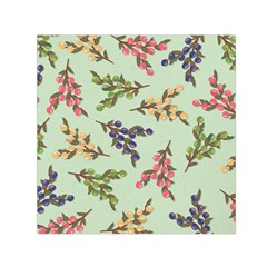 Berries Flowers Pattern Print Square Satin Scarf (30  X 30 ) by Maspions