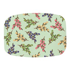 Berries Flowers Pattern Print Mini Square Pill Box by Maspions