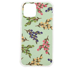 Berries Flowers Pattern Print Iphone 12 Pro Max Tpu Uv Print Case