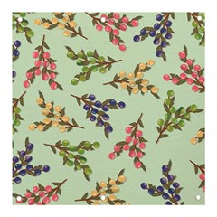 Berries Flowers Pattern Print Banner And Sign 3  X 3  by Maspions