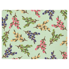 Berries Flowers Pattern Print Premium Plush Fleece Blanket (extra Small) by Maspions